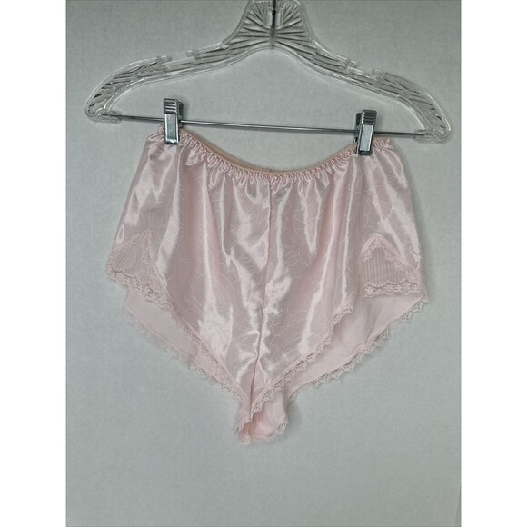 RARE Vintage MAIDENFORM Chantilly Tap ShortHi Cut Silky Panty LACE sz 5 (S) pink - Picture 3 of 8